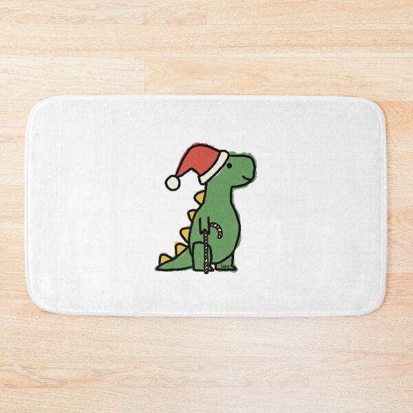 Artikelvorschau, Dino Weihnachten (grün, weißer Hintergrund) entworfen und verkauft von MentaLee.
