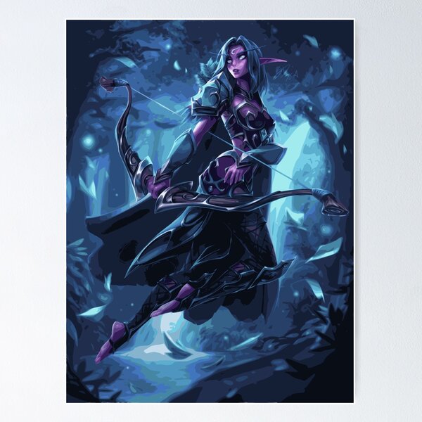 Item preview, Hot Night Elf Hunter designed and sold by STICKERSAUCE.