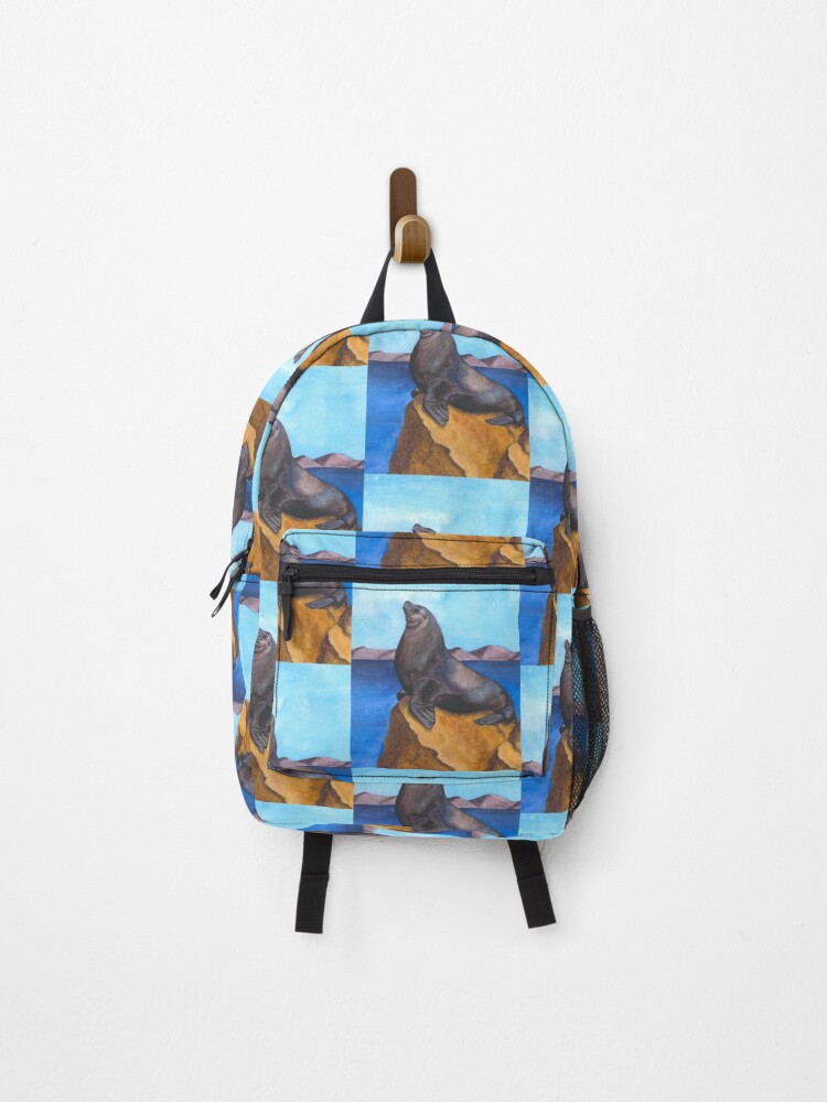 Thumbnail 1 of 3, Backpack, Basking on the Rocks designed and sold by LGOGDEN.