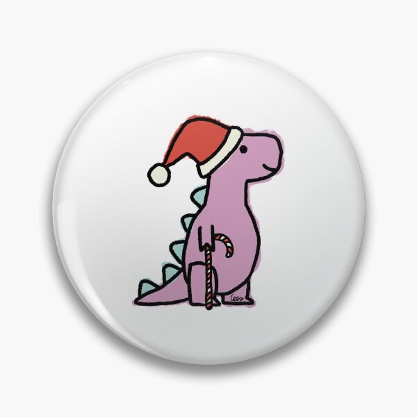Artikelvorschau, Dino Weihnachten (rosa blau, weißer Hintergrund) entworfen und verkauft von MentaLee.