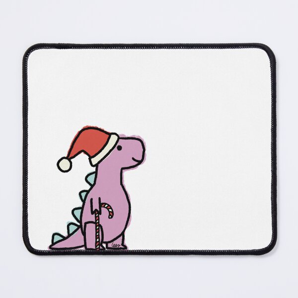 Item preview, Dino Christmas (pink blue, white background) designed and sold by MentaLee.