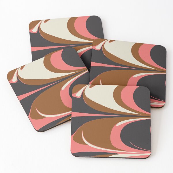 Item preview, Groovy Pink and Brown Abstract Marble Swirl designed and sold by JuneJournal.