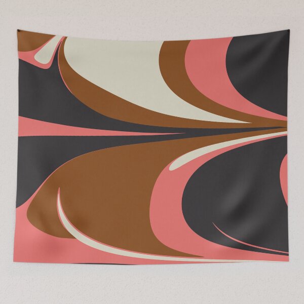 Item preview, Groovy Pink and Brown Abstract Marble Swirl designed and sold by JuneJournal.