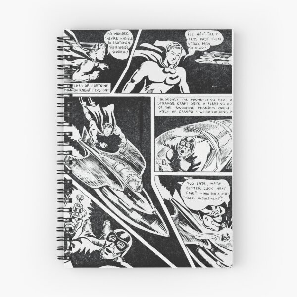 Item preview, Black and white vintage comics space battle scene designed and sold by spinolator.