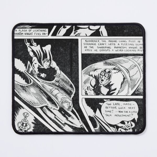 Item preview, Black and white vintage comics space battle scene designed and sold by spinolator.