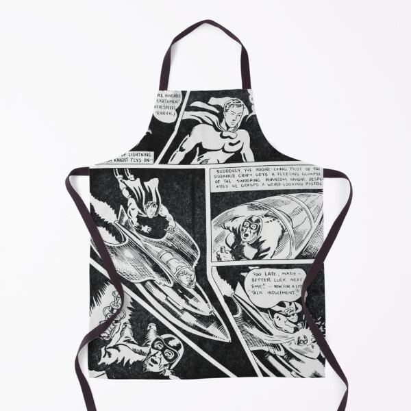 Item preview, Black and white vintage comics space battle scene designed and sold by spinolator.