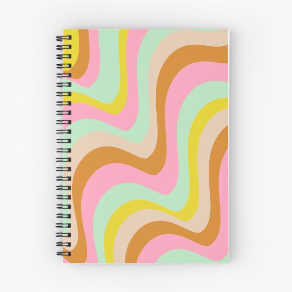 Item preview, Groovy Pastel Mint and Pink Abstract Wavy Lines designed and sold by JuneJournal.