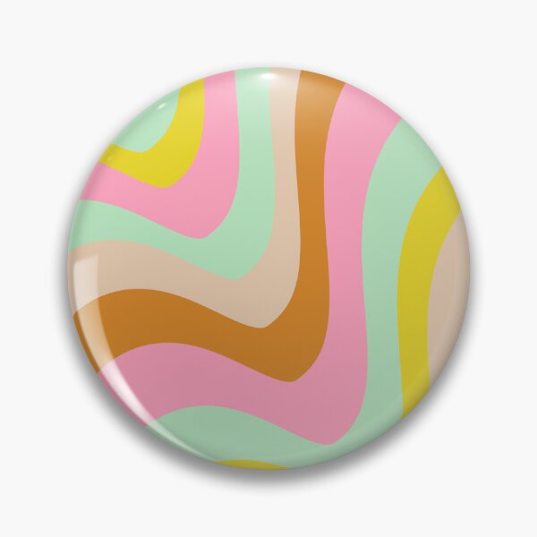 Item preview, Groovy Pastel Mint and Pink Abstract Wavy Lines designed and sold by JuneJournal.