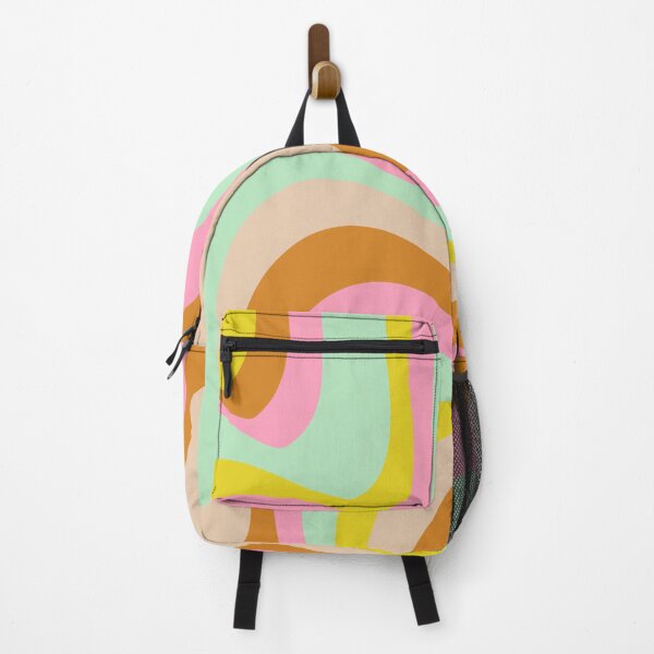 Item preview, Groovy Pastel Mint and Pink Abstract Wavy Lines designed and sold by JuneJournal.