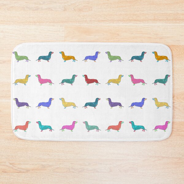 Item preview, Dachshunds pop art patterns (white background) designed and sold by MentaLee.
