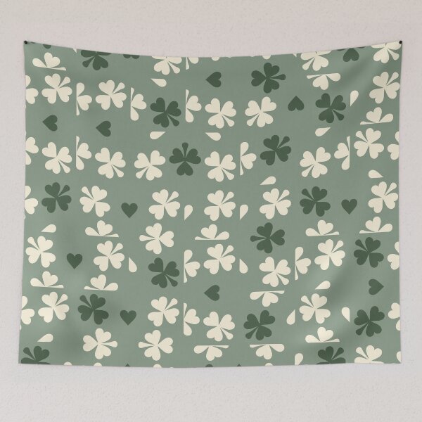 Aperçu de l'œuvre Sage Green Clover Checkers créée et vendue par Carolina Diaz.