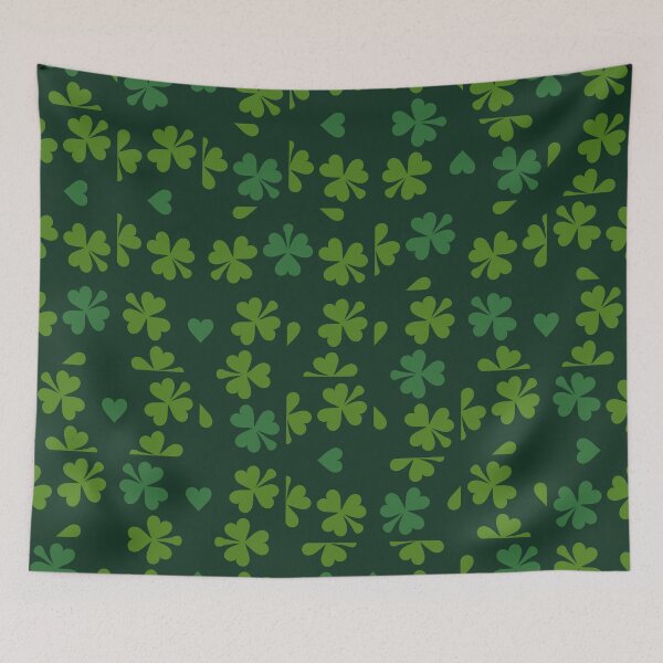 Aperçu de l'œuvre Dark Green Clover Checkers créée et vendue par Carolina Diaz.