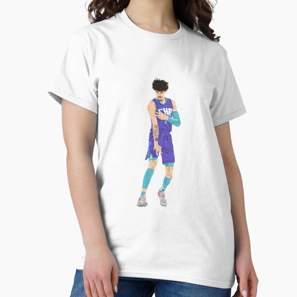 Vista previa del artículo con la obra «Postura característica de Lamelo Ball», diseñado y vendido por WNGraphics.