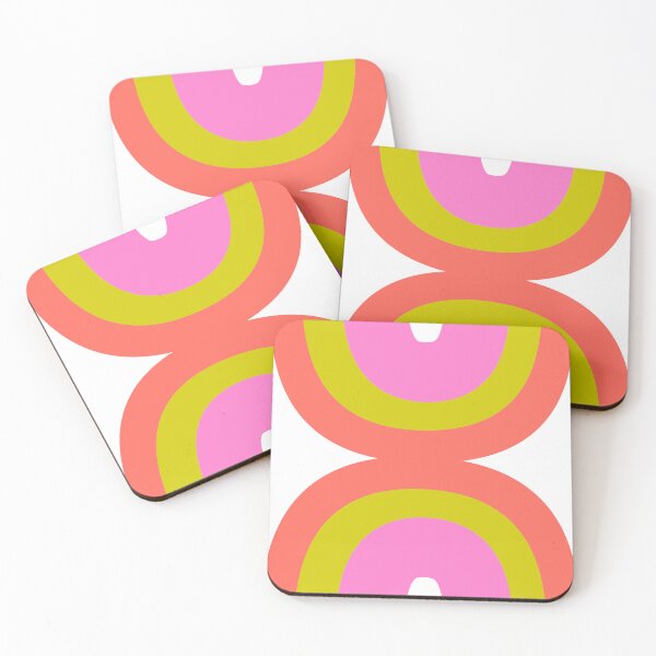 Item preview, Abstract Rainbow Shapes in Pink and Orange designed and sold by JuneJournal.
