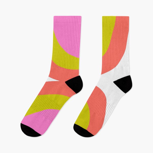 Item preview, Abstract Rainbow Shapes in Pink and Orange designed and sold by JuneJournal.