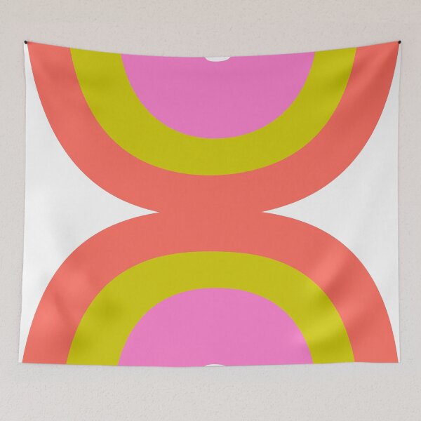 Item preview, Abstract Rainbow Shapes in Pink and Orange designed and sold by JuneJournal.