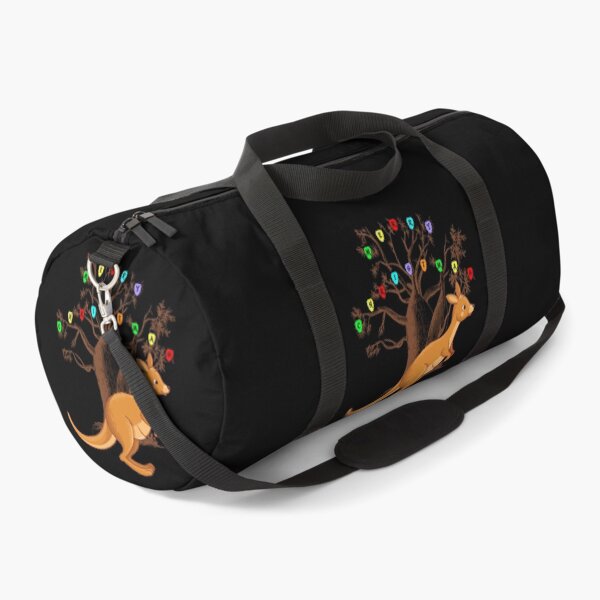 Item preview, Cute Joey Kangaroo And  Australian Boab Tree With Christmas Lights Spelling Merry Christmas  designed and sold by Oaks Creations.