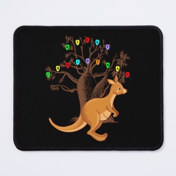 Item preview, Cute Joey Kangaroo And Australian Boab Tree With Christmas Lights Spelling Merry Christmas designed and sold by Oaks Creations.