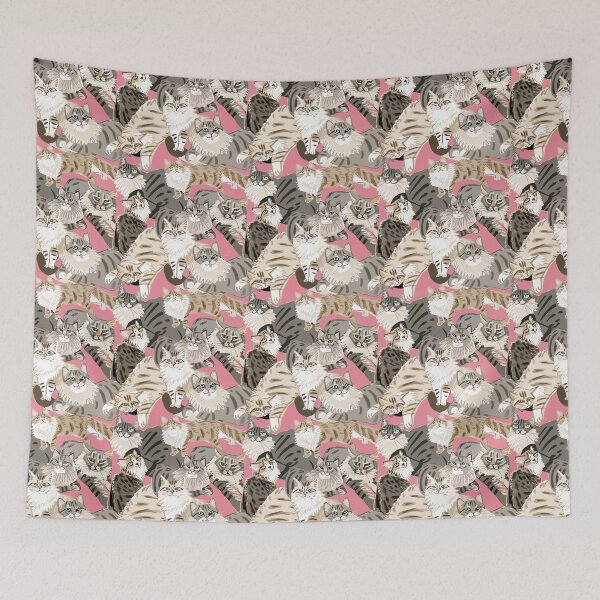 Item preview, Cats Paradise Rose Pink pattern designed and sold by belettelepink.