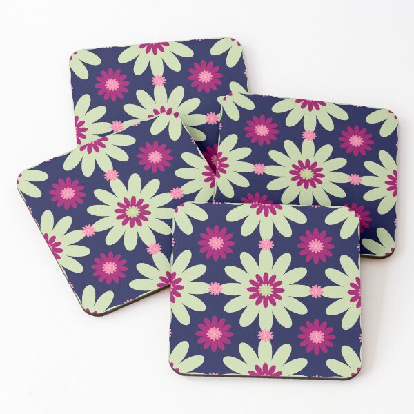 Item preview, Abstract Green and Pink Flowers Pattern designed and sold by silviaol.
