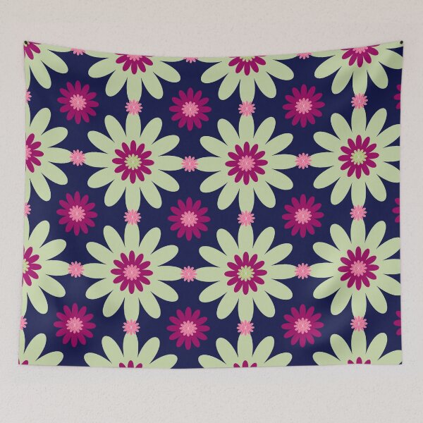 Item preview, Abstract Green and Pink Flowers Pattern designed and sold by silviaol.