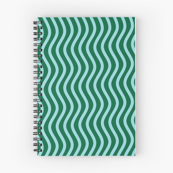Item preview, Abstract Wavy Lines in Light Blue and Green designed and sold by JuneJournal.