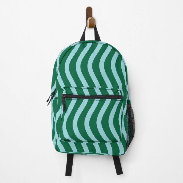 Item preview, Abstract Wavy Lines in Light Blue and Green designed and sold by JuneJournal.