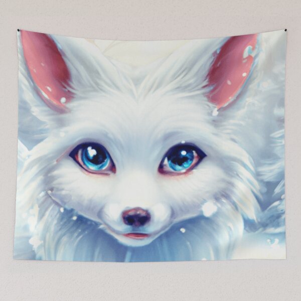 Item preview, Cutedom - White Fox In The Snow designed and sold by RaynbowCute.