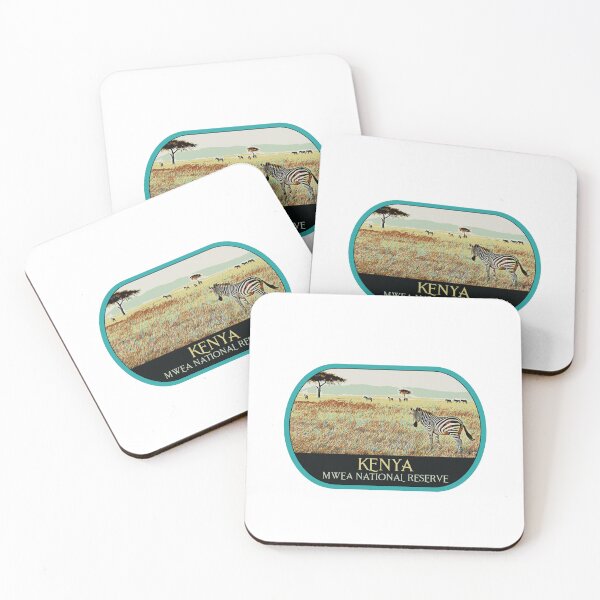 Item preview, Mwea national reserve Kenya Africa vintage travel decal, african zebra designed and sold by Lemomo-zoo.