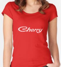 Rustic White Cherry - Datsun Women's Fitted Scoop T-Shirt
