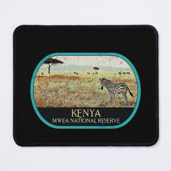 Item preview, Mwea national reserve Kenya Africa vintage travel decal, african zebra designed and sold by Lemomo-zoo.