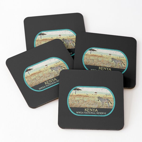 Item preview, Mwea national reserve Kenya Africa vintage travel decal, african zebra designed and sold by Lemomo-zoo.