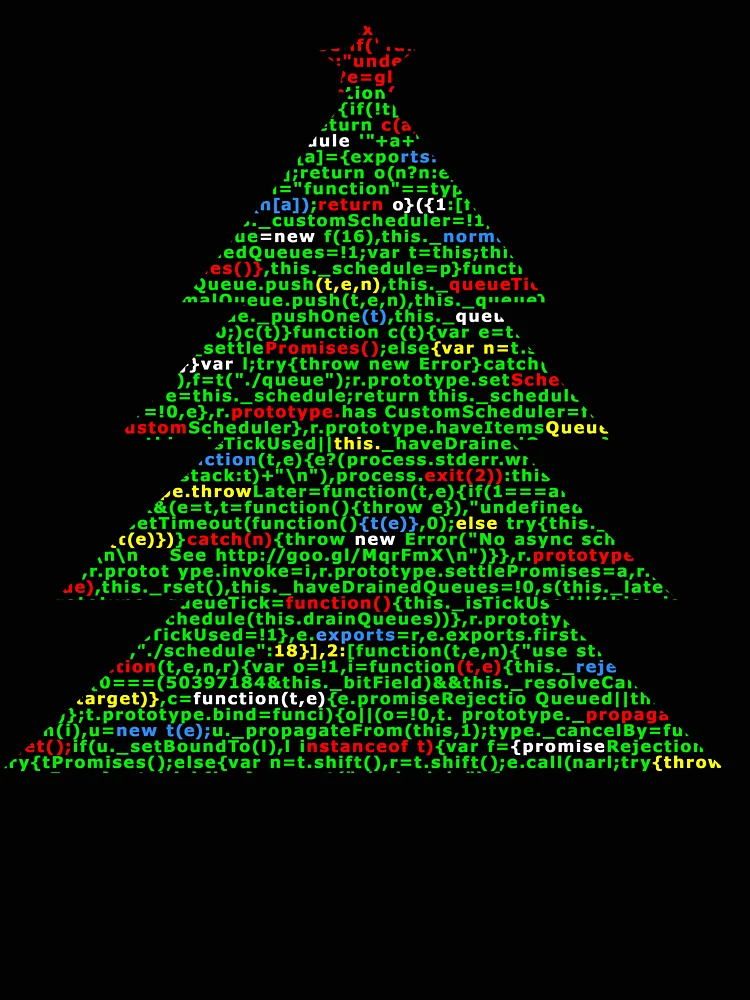 Thumbnail 4 of 4, Relaxed T-Shirt, Christmas tree code, javascript code designed and sold by T-Look.