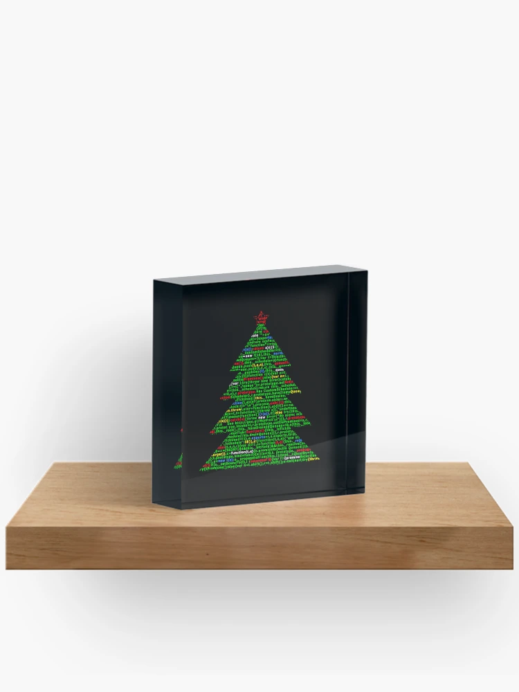 Thumbnail 2 of 5, Acrylic Block, Christmas tree code, javascript code designed and sold by T-Look.