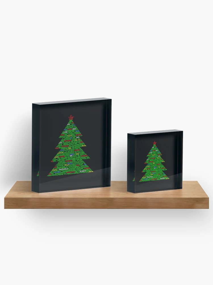 Thumbnail 3 of 5, Acrylic Block, Christmas tree code, javascript code designed and sold by T-Look.