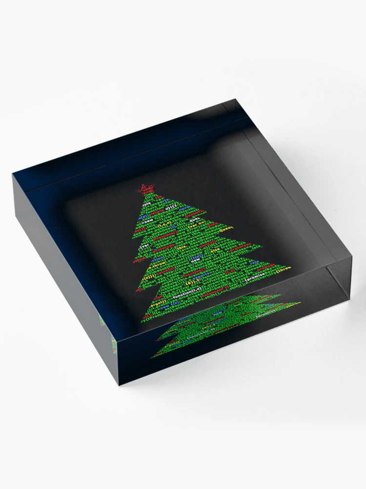 Thumbnail 4 of 5, Acrylic Block, Christmas tree code, javascript code designed and sold by T-Look.