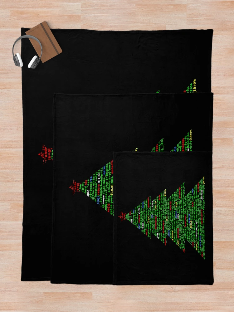 Thumbnail 5 of 6, Throw Blanket, Christmas tree code, javascript code designed and sold by T-Look.