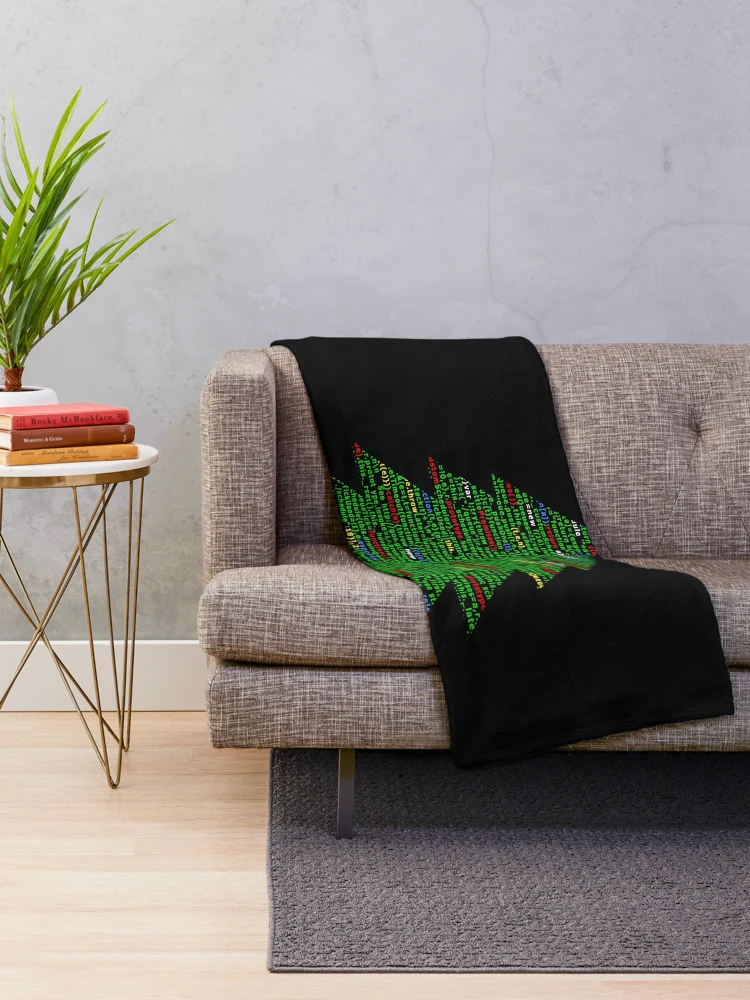 Thumbnail 2 of 6, Throw Blanket, Christmas tree code, javascript code designed and sold by T-Look.