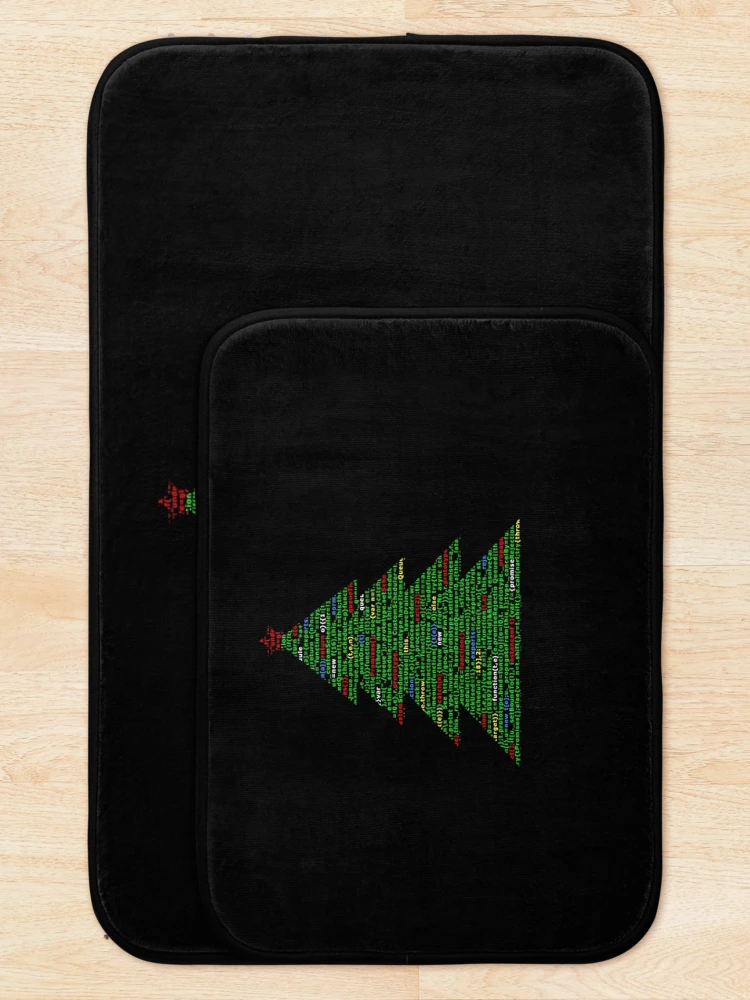 Thumbnail 5 of 6, Bath Mat, Christmas tree code, javascript code designed and sold by T-Look.