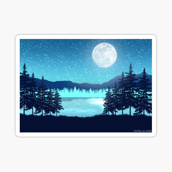 Item preview, bluemoon designed and sold by LookingUpStudio.