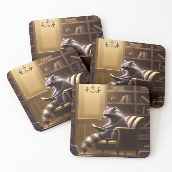 Item preview, Raccoon Reading designed and sold by zoohumanity.