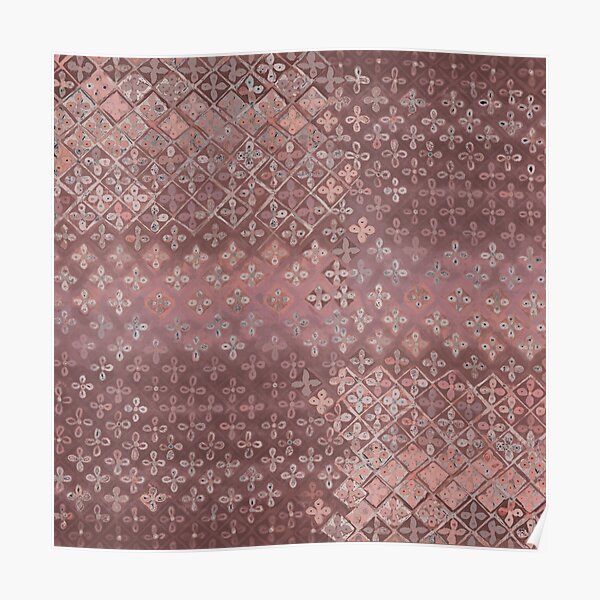 Dusty Pink Vintage Mosaic Poster