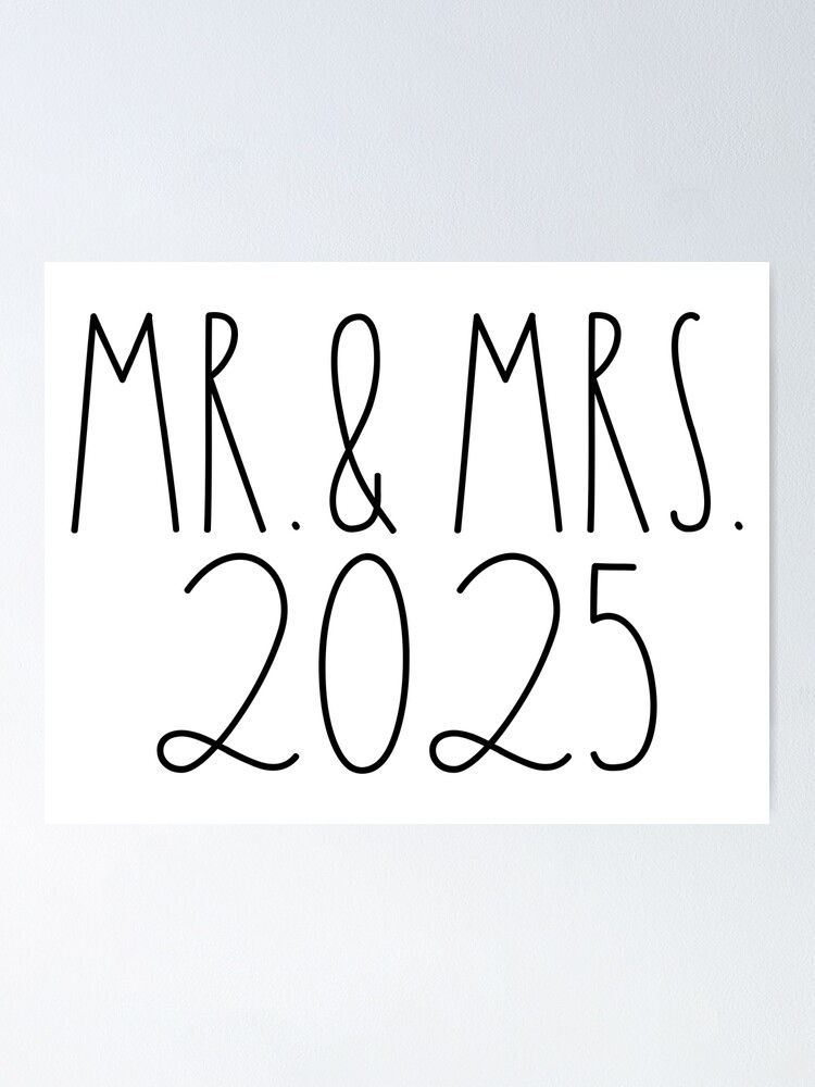 "Mr. and Mrs. 2025 Rae Dunn Inspired Farmhouse" Poster for Sale by