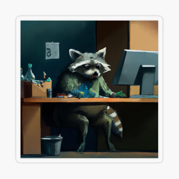 MD It's My Trash Not Yours Raccoon Reusable Sticker Book – Geoffrey Siu Art
