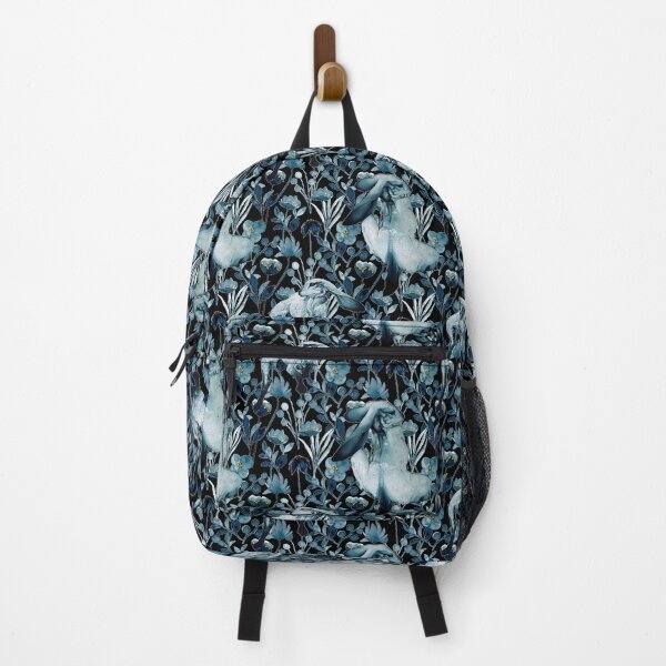 Item preview, Jackrabbit and blue and gold botanical print designed and sold by Corinne Alexa Jackson.