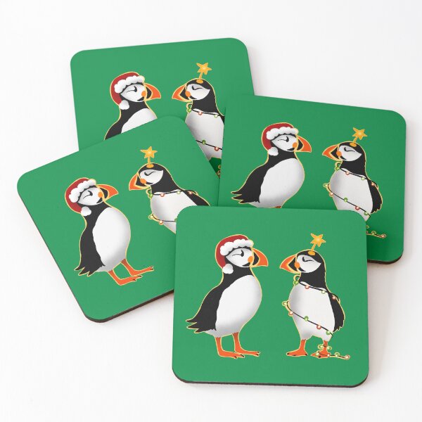 Item preview, Puffins in Christmas Gear designed and sold by SusanaDesigns.