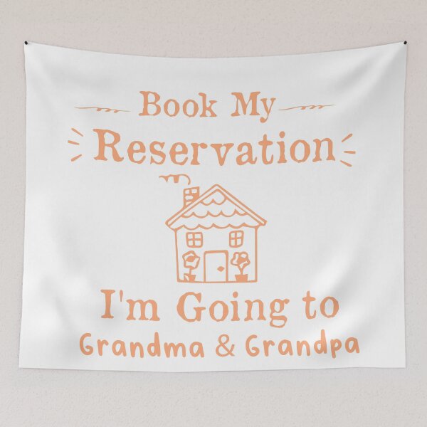 Item preview,  Book My Reservation, I'm Going to Grandma Grandpa, Pregnancy Announcement Onesie, Newborn Grandparent Reveal, Gift for Grandparents to be designed and sold by POSITIVEHL HL.