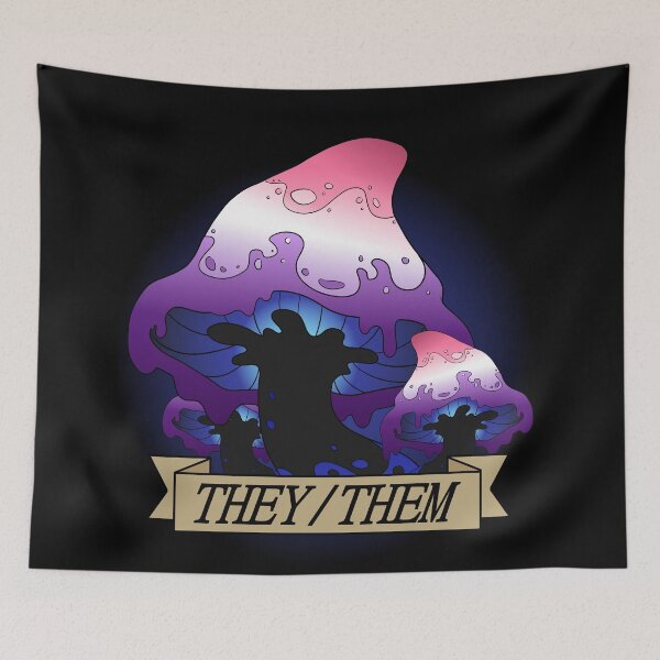 Item preview, Genderfluid Mushroom they/them pronouns designed and sold by XPLUSHMONSTERX.