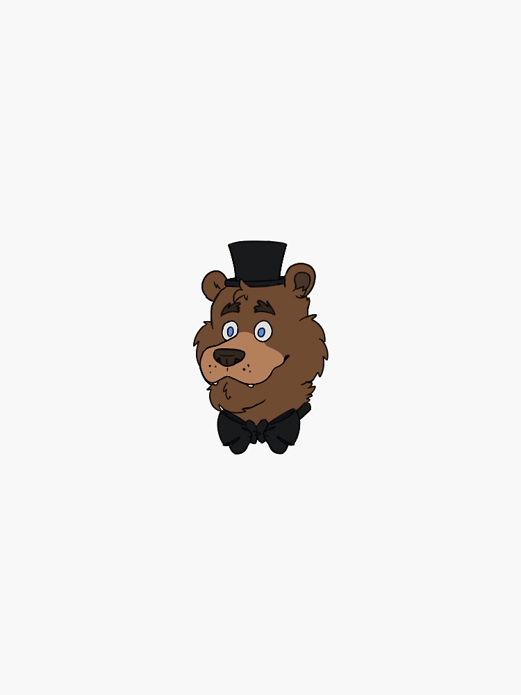 Freddy Fazbear Sticker for Sale by DragonessAnim