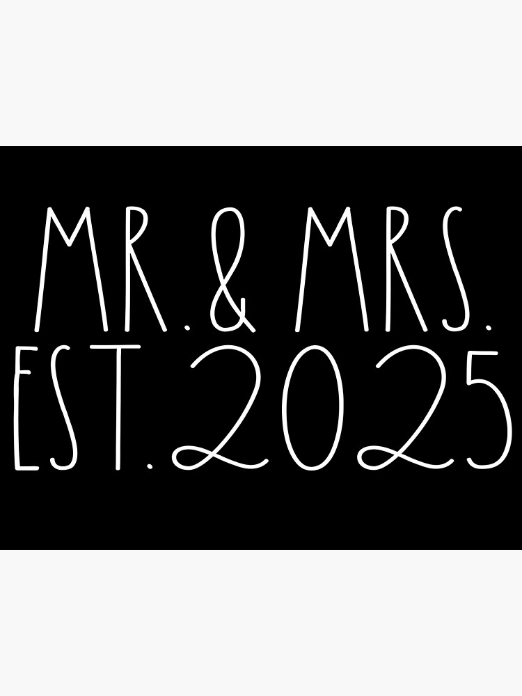 "Mr. and Mrs. Established 2025 White Rae Dunn Inspired Farmhouse